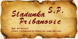 Sladunka Pribanović vizit kartica